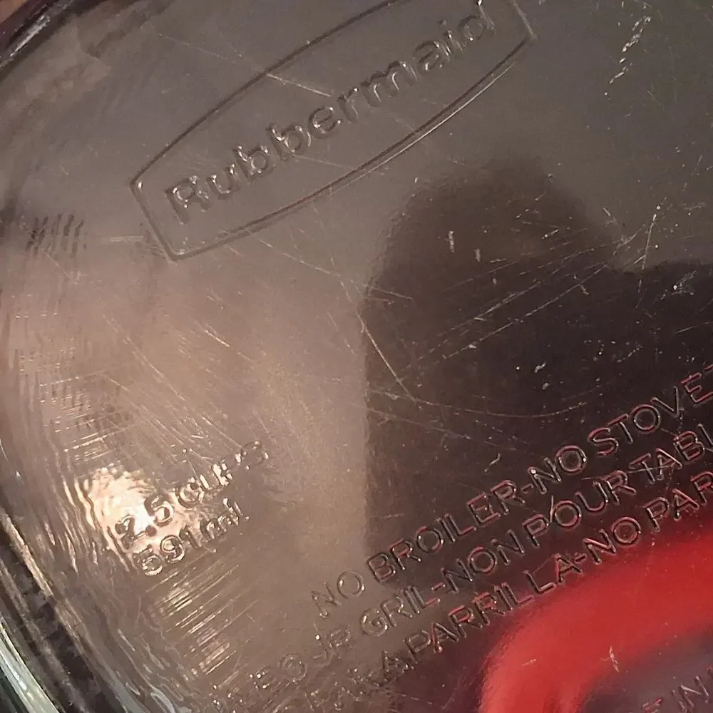 Rubbermaid GLASS Food Container 2.5 Cups MADE IN USA